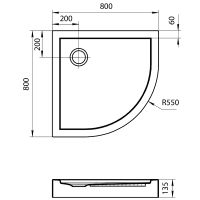 Товар: Акриловый поддон для душа Santek Палермо 80х80 Белый арт-1WH302477 - фото 5 Акриловый поддон для душа Santek Палермо 80х80 Белый арт-1WH302477 — фото 5, Акриловые душевые поддоны