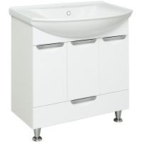 Тумба под раковину Runo Барселона 75 Белая арт-00000001032 — фото 1, Тумбы под раковину