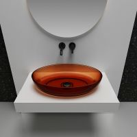 Раковина-чаша Abber Kristall 60 Коричневая арт-AT2801Opal — фото 4, Раковины накладные