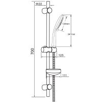 Душевой гарнитур Orange O-Shower Хром арт-OS706cr — фото 4, Душевые гарнитуры на штанге