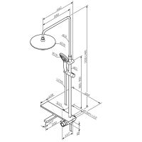 Душевая система AM.PM Gem Черная матовая арт-F0790722 — фото 12, Душевые стойки