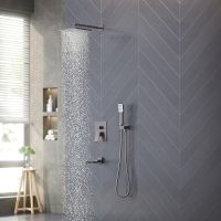 Душевая система Berges Nardis 3S Оружейная сталь арт-071012 — фото 9, Встраиваемые душевые комплекты