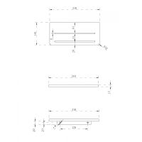 Товар: Полка из искусственного камня Abber Stein Белая арт-AS1653 - фото 4 Полка из искусственного камня Abber Stein Белая арт-AS1653 — фото 4, Полки для ванной и душа