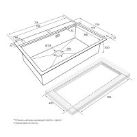 Кухонная мойка Paulmark Kroner-Pro 75 Вороненая сталь арт-PM707551-GM — фото 3, Кухонные мойки
