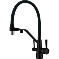 Смеситель для кухни ZorG Sanitary Черный матовый арт-ZR 356 YF-BLACK NICKEL — фото 1, Смесители для кухни