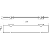 Стеклянная полка Gappo Хром арт-G0707 — фото 2, Полки для ванной и душа