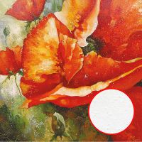 Фреска Ortograf Цветы 6005 Фактура бархат FX Флизелин (2*2) Зеленый/Красный, Цветы/Живопись арт-6005 (бархат FX) — фото 1, Фрески