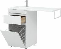 Тумба с раковиной Aquanet Токио 110 L Белая арт-239298 — фото 6, Тумбы с раковиной