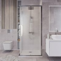 Душевой уголок Grossman Cosmo 80х80 профиль Хром стекло шиншилла арт-300.K33.02.8080.10.02 — фото 3, Квадратные душевые уголки