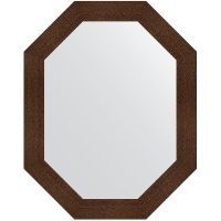 Зеркало Evoform Polygon 96х76 в багетной раме - Бронзовая лава 90 мм арт-BY 7192 — фото 1, Зеркала в ванную комнату