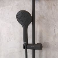 Товар: Комплект душевого уголка с душевой системой и аксессуарами AM.PM Gem 80x80 профиль Черный матовый стекло прозрачное арт-WK90EM - фото 5 Комплект душевого уголка с душевой системой и аксессуарами AM.PM Gem 80x80 профиль Черный матовый стекло прозрачное арт-WK90EM — фото 5, Душевые уголки четверть круга