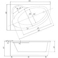 Акриловая ванна Aquatek Eco-friendly Фиджи 170х110 L без панелей, каркаса и слив-перелива арт-FID170-0000001 — фото 4, Акриловые ванны