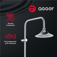 Душевая система Agger Retro Хром арт-A1993500 — фото 2, Душевые стойки