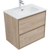 Тумба под раковину Aquanet Милан 70 подвесная Дуб светлый арт-336383 — фото 2, Тумбы под раковину