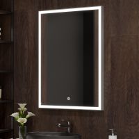 Зеркало Континент Frame Silver 600х800 с подсветкой с сенсорным выключателем арт-ЗЛП891 — фото 6, Зеркала в ванную комнату