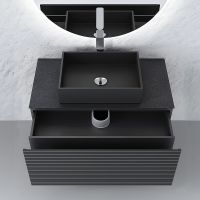 Тумба под раковину Jorno Stone 100 подвесная Антрацит арт-Stn.01.100/P/A/JR — фото 4, Тумбы под раковину