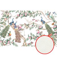 Фреска Ortograf Flora 31143 Фактура флок FLK Флизелин (4,3*2,7) Белый/Разноцветный, Цветы/Птицы арт-31143 (флок FLK) — фото 1, Фрески