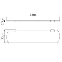 Товар: Стеклянная полка WasserKRAFT Sauer Золото арт-K-7924 - фото 4 Стеклянная полка WasserKRAFT Sauer Золото арт-K-7924 — фото 4, Полки для ванной и душа