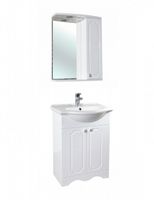 Зеркало со шкафом Bellezza Кантри 55 с подсветкой R Белое арт-4619908001017 — фото 2, Зеркальные шкафы в ванную