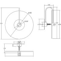 Настенный светильник Maytoni Modern Mare Хром арт-MOD305WL-01CH — фото 2, Бра