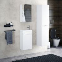 Тумба под раковину Corozo Теона 45 подвесная Белая арт-SD-00001628 — фото 4, Тумбы под раковину