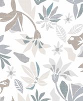 Обои Marburg Flora Винил на флизелине (0,53*10,05) Белый/Серый/Бежевый, Листья/Цветы арт-47468 — фото 3, Обои для стен