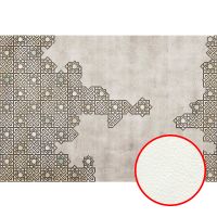 Фреска Ortograf Splendo 31734 Фактура флок FLK Флизелин (4*2,7) Серый, Орнамент/Штукатурка арт-31734 (флок FLK) — фото 1, Фрески