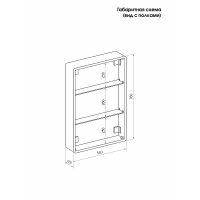 Зеркальный шкаф Reflection Circle 600х800 L с подсветкой Белый матовый арт-RF2109SR — фото 13, Зеркальные шкафы в ванную