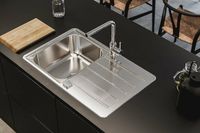 Товар: Кухонная мойка Alveus Line Max 80 SAT-90 790x500 Сатинированная сталь арт-1136608 - фото 7 Кухонная мойка Alveus Line Max 80 SAT-90 790x500 Сатинированная сталь арт-1136608 — фото 7, Кухонные мойки