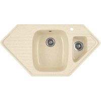 Кухонная мойка Domaci Бьелла DMC-10K арт-GWS-10K-328 бежевая — фото 1, Кухонные мойки