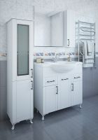 Зеркало со шкафом Sanflor Глория 85 R Белое арт-С000005689 — фото 2, Зеркальные шкафы в ванную