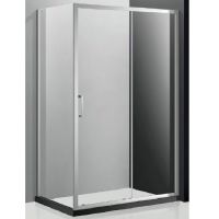 Душевая стенка Cezares Molveno FIX 100 профиль Хром стекло прозрачное арт-MOLVENO-FIX-100-C-Cr-IV — фото 2, Боковые стенки