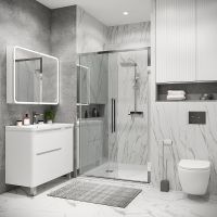 Товар: Душевая дверь Grossman Cosmo 100 профиль Хром стекло прозрачное арт-100.K33.02.100.10.00 - фото 3 Душевая дверь Grossman Cosmo 100 профиль Хром стекло прозрачное арт-100.K33.02.100.10.00 — фото 3, Раздвижные душевые двери