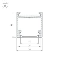 Профиль алюминиевый Arlight накладной для контурной подсветки Серебристый арт-023858 — фото 3, Профили для светодиодных лент