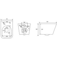 Унитаз Abber Rechteck подвесной Белый матовый с сиденьем Микролифт арт-AC1201MW — фото 11, Подвесные унитазы