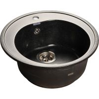 Кухонная мойка GranFest Rondo GF-R510 Черная арт-R-510 чер — фото 1, Кухонные мойки