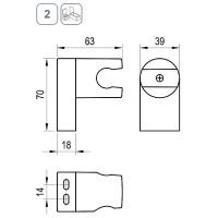 Держатель ручного душа Ravak 611.20GB Графит арт-X07P698 — фото 3, Держатели для душа