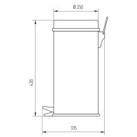 Ведро для мусора Migliore Complementi Золото арт-21950 — фото 3, Мусорные ведра