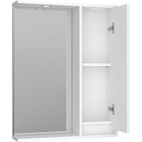 Зеркало со шкафом Brevita Balaton 65 R с подсветкой Белое матовое арт-BAL-04065-01-П — фото 4, Зеркальные шкафы в ванную