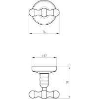Товар: Двойной крючок Migliore Mirella Хром Золото арт-17284 - фото 3 Двойной крючок Migliore Mirella Хром Золото арт-17284 — фото 3, Крючки для полотенец