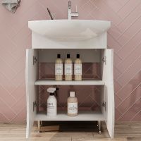 Тумба под раковину Volna Adel 70.2D Белая арт-tnADEL70.2D-01 — фото 4, Тумбы под раковину