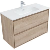 Товар: Тумба под раковину Aquanet Милан 100 подвесная Дуб светлый арт-336385 - фото 2 Тумба под раковину Aquanet Милан 100 подвесная Дуб светлый арт-336385 — фото 2, Тумбы под раковину