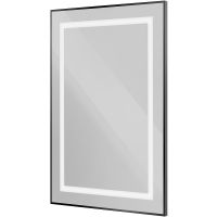 Зеркало BelBagno Kraft 50 с подсветкой Черное с сенсорным выключателем арт-SPC-KRAFT-500-800-SENS-NERO — фото 2, Зеркала в ванную комнату