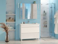 Тумба с раковиной Misty Мира 100 Белая матовая арт-УТ000022791 — фото 6, Тумбы с раковиной