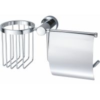 Держатель туалетной бумаги и освежителя воздуха WasserKRAFT Donau 1 с крышкой Хром арт-K-9459 — фото 1, Держатели туалетной бумаги