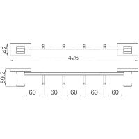 Вешалка для полотенец Gappo Хром арт-G0716-40 — фото 2, Крючки для полотенец
