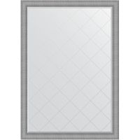 Зеркало Evoform Exclusive-G 187х132 с гравировкой в багетной раме - Серебряная кольчуга 88 мм арт-BY 4552 — фото 1, Зеркала в ванную комнату