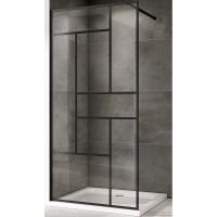 Душевая перегородка Abber Immer Offen 120 профиль Черный стекло прозрачное арт-AG63120B8 — фото 1, Душевые перегородки