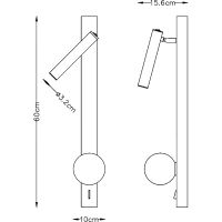 Настенный светильник Artelamp Joseph Белый Черный арт-A2172AP-2BK — фото 2, Бра