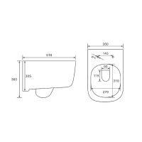 Унитаз Vincea Idea Rimless подвесной с сиденьем Микролифт арт-VT1-33 — фото 6, Подвесные унитазы